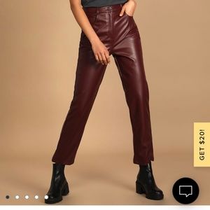 Vegan leather pants